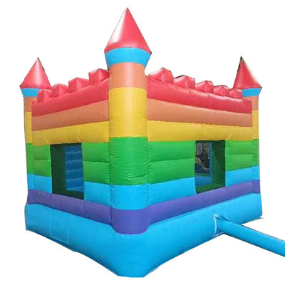 Regenbogen aufblasbare Sprungburg PVC-Trampolin