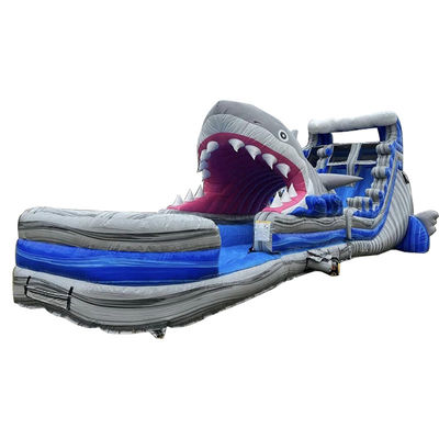 Individuelle Größe aufblasbare Wasserrutsche mit Big Shark Rutsche n Rutsche und Schwimmbad