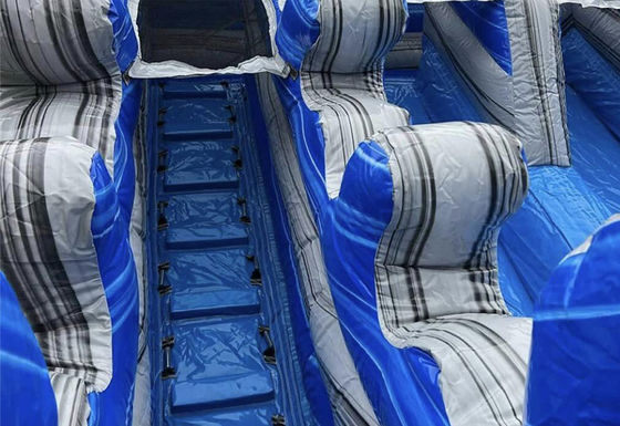 Individuelle Größe aufblasbare Wasserrutsche mit Big Shark Rutsche n Rutsche und Schwimmbad