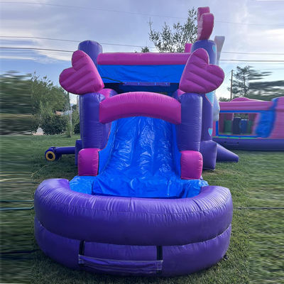 Reparatur-Kits zur Verfügung gestellt kommerzielle PVC Rainbow Einhorn Sprunghaus mit Rutsche und Pool