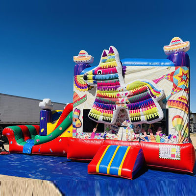 PORTABLE PVC Regenbogen-Welpen aufblasbares Sprunghaus mit Schiebereglern
