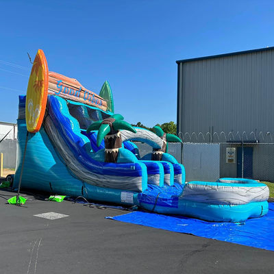 PVC-Surfbrett für den Handel Doppelslide Wasserrutsche für Vermietung