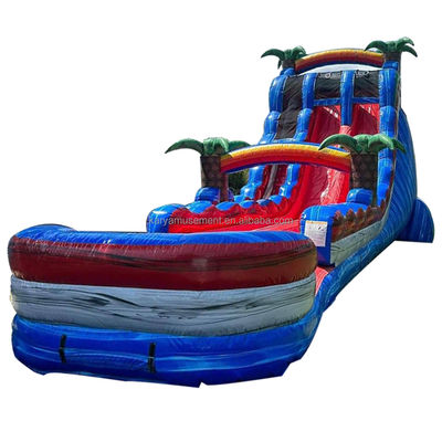 Erweiterte Doppelslide Rot Spannende Aufblasbare Combo Sprungburg für den Wasserpark