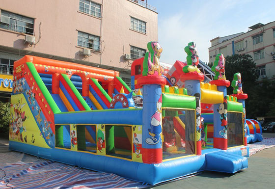 Kommerzielle aufblasbare Trockenrutsche mit individuellem Logo Karneval Zirkus Clown Sprungrutsche