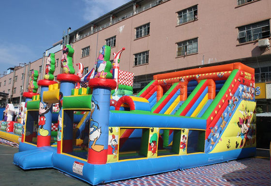 Kommerzielle aufblasbare Trockenrutsche mit individuellem Logo Karneval Zirkus Clown Sprungrutsche