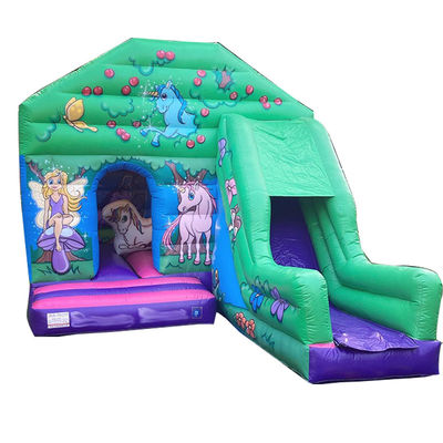 0.55mm PVC Vinyl Plane Bouncer House mit Rutsche Innen- und Außenunterhaltung