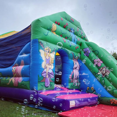 0.55mm PVC Vinyl Plane Bouncer House mit Rutsche Innen- und Außenunterhaltung