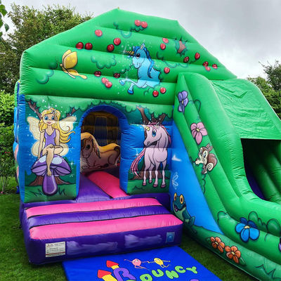 0.55mm PVC Vinyl Plane Bouncer House mit Rutsche Innen- und Außenunterhaltung