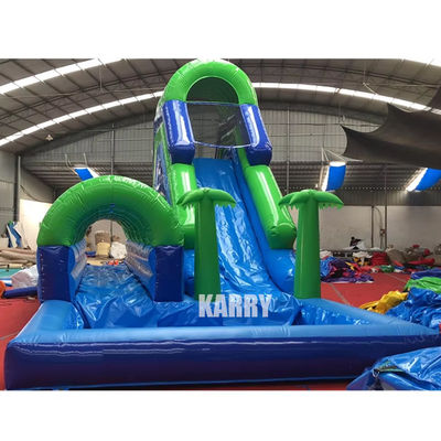Party-Vermietung Geschäft aufblasbare Palmbaum-Wasserrutsche mit Swimmingpool