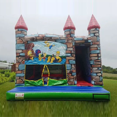 Blower Kommerzielle PVC Cartoon Animation Aufblasbare Türsteher Haus mit Schieberad