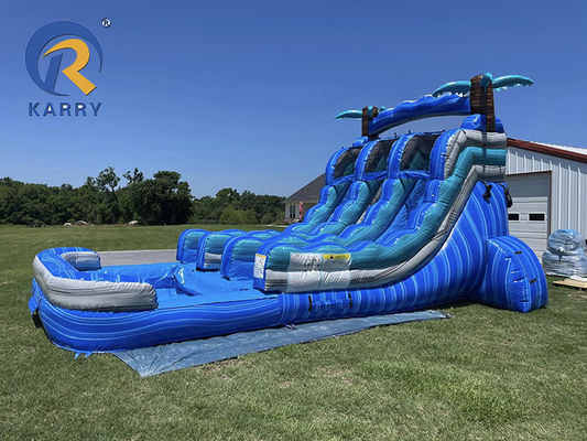 Große Erwachsene und Kinder Größe aufblasbare Gartenrutschen mit Pool