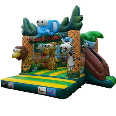 Custom Logo gedruckt Mini PVC kommerzielles Safari aufblasbares Türsteherhaus für Kinder