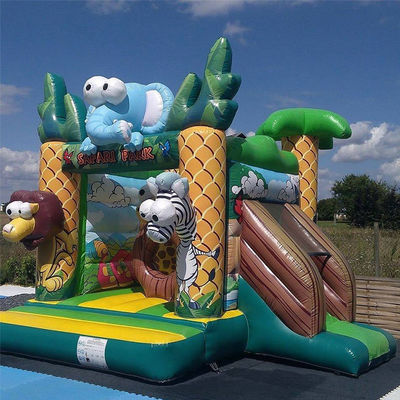 Custom Logo gedruckt Mini PVC kommerzielles Safari aufblasbares Türsteherhaus für Kinder