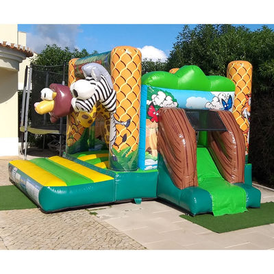 Custom Logo gedruckt Mini PVC kommerzielles Safari aufblasbares Türsteherhaus für Kinder