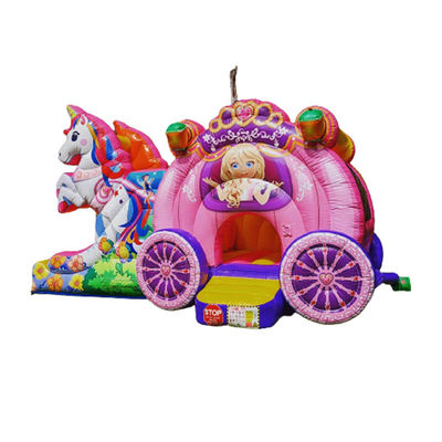 Versandweg See Air Express Regenbogen Einhorn Aufblasbare Sprungbouncer mit Rutsche