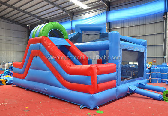 Gewerbliche Qualität PVC Tarpaulin Mini Super man Rot aufblasbares Sprunghaus mit Rutsche