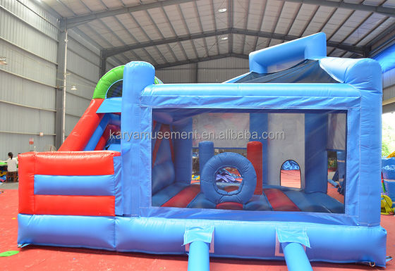 Gewerbliche Qualität PVC Tarpaulin Mini Super man Rot aufblasbares Sprunghaus mit Rutsche