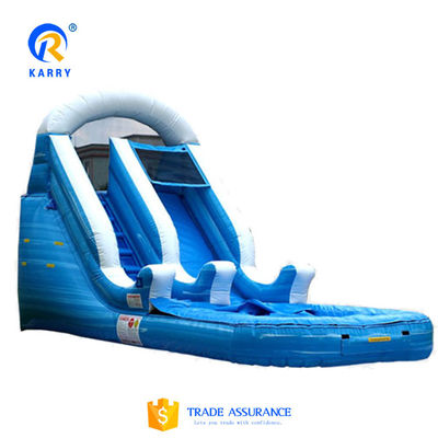 Custom Logo gedruckt Große lange Rutsche aufblasbare Pool Rutsche Combo für Outdoor-Spaß Combo