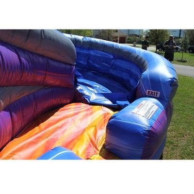 Hinterhof Spaß Große aufblasbare Wasserrutsche mit zwei Fahrbahnen Nassschleifer und 0,55 mm Platon PVC