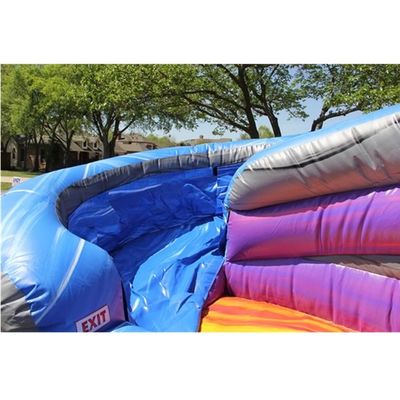 Hinterhof Spaß Große aufblasbare Wasserrutsche mit zwei Fahrbahnen Nassschleifer und 0,55 mm Platon PVC