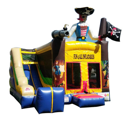 Outdoor-Spiel Piraten-Thema aufblasbares Sprunghaus mit Trockenrutsche