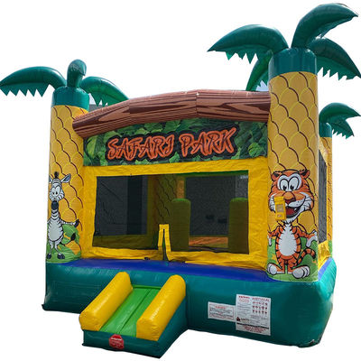 Party-Vermietung Safari-Park Thema PVC aufblasbares Sprunghaus für Unisex-Kunden