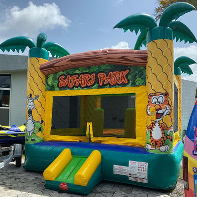 Party-Vermietung Safari-Park Thema PVC aufblasbares Sprunghaus für Unisex-Kunden