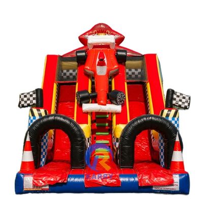 Outdoor-Kinder aufblasbare Sprungrutsche mit coolem rotem Auto-Design