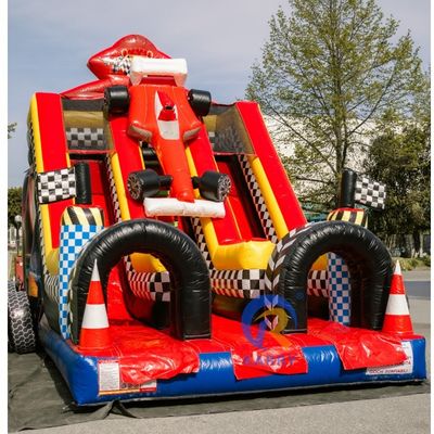 Outdoor-Kinder aufblasbare Sprungrutsche mit coolem rotem Auto-Design