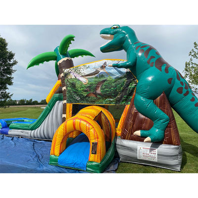 Erleben Sie den Nervenkitzel der Dinosaurierzeit mit unserem aufblasbaren Sprunghaus und unserer Rutsche