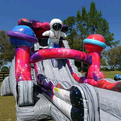 Entdecken Sie den Planeten aufblasbares Spielzeug Astronaut aufblasbare Wasserrutschen mit Wasserpool