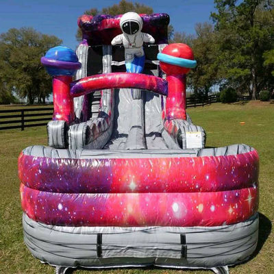 Entdecken Sie den Planeten aufblasbares Spielzeug Astronaut aufblasbare Wasserrutschen mit Wasserpool