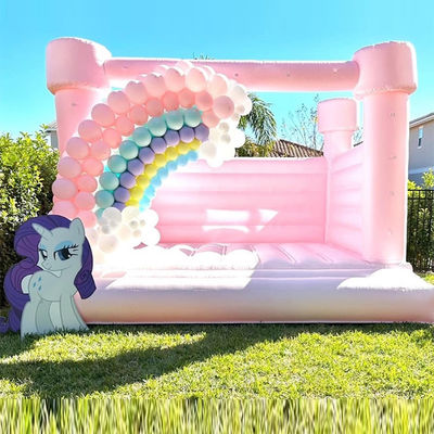 Maßgeschneiderte Größe Weiße Moonwalk aufblasbare Türsteher für PVC Bouncy Castle in Pastellfarbe