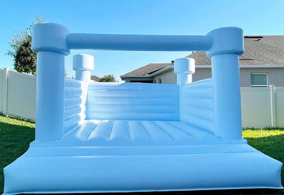 Maßgeschneiderte Größe Weiße Moonwalk aufblasbare Türsteher für PVC Bouncy Castle in Pastellfarbe