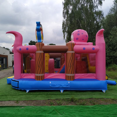 Schloss Octopus Piratenschiff aufblasbare Spaßstadt Sprungburgen mit Sicherheitsspringer