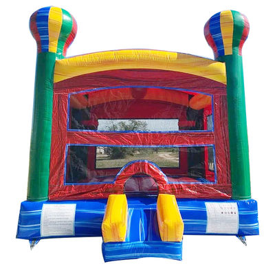CE/EN71/EN14960 Zertifiziertes aufblasbares Regenbogen-Wärmeballon Sprunghaus Schloss für Kinder