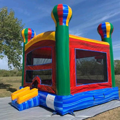 CE/EN71/EN14960 Zertifiziertes aufblasbares Regenbogen-Wärmeballon Sprunghaus Schloss für Kinder
