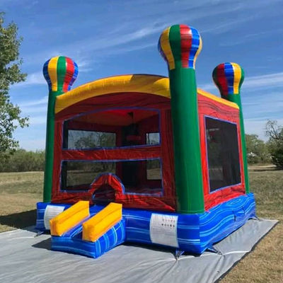 CE/EN71/EN14960 Zertifiziertes aufblasbares Regenbogen-Wärmeballon Sprunghaus Schloss für Kinder