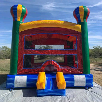 CE/EN71/EN14960 Zertifiziertes aufblasbares Regenbogen-Wärmeballon Sprunghaus Schloss für Kinder