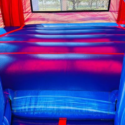 Kundenlogo PVC Kleinkindbett Blauer Stern aufblasbares Sprunghaus Sprungschloss zur Miete