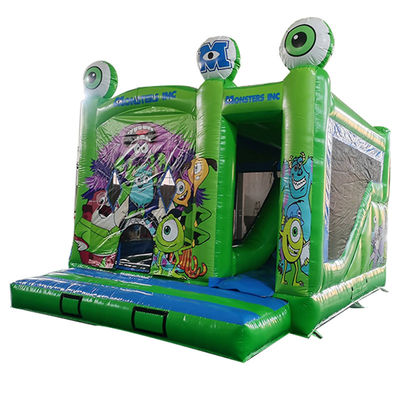 PORTABLE 18ft Monsters Inc. Aufblasbares Sprunghaus mit trockener Rutsche und kleinen Hindernissen