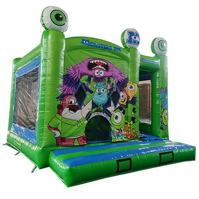PORTABLE 18ft Monsters Inc. Aufblasbares Sprunghaus mit trockener Rutsche und kleinen Hindernissen