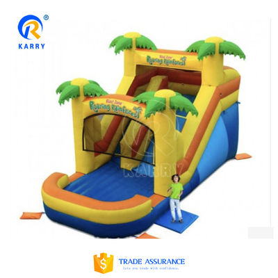 Ein Muss für 2-4-Jährige Aufblasbare Kletterwand Wasserrutsche mit Pool und Sonne