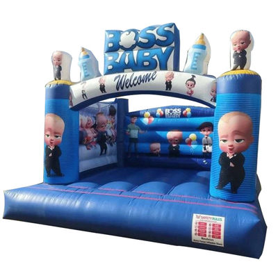 Blower Boss Baby-Themen aufblasbar Sprungschloss Bouncer niedlich blaues Cartoon Trampolin