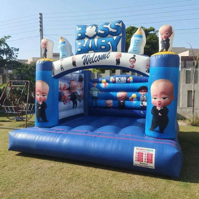 Blower Boss Baby-Themen aufblasbar Sprungschloss Bouncer niedlich blaues Cartoon Trampolin