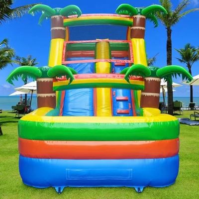 Gewerbliche Miete aufblasbare Wasserrutsche mit Pool und Bläser 5-10 Passagiere erlaubt