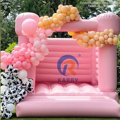 PORTABLE Attraktiv Hochzeit Aufblastrampoline 2024 Schloss mit dekorativen Blumen