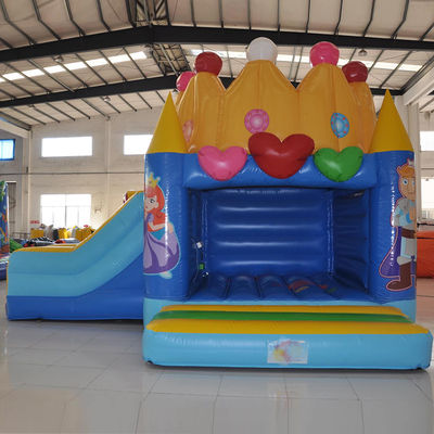 Prinzessin Geburtstagsfeier Aufblaser Schloss mit Schieberegler und 0,55 mm Platon PVC Plane