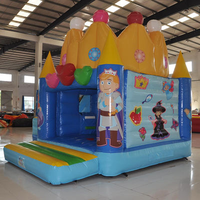 Prinzessin Geburtstagsfeier Aufblaser Schloss mit Schieberegler und 0,55 mm Platon PVC Plane