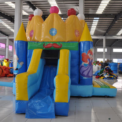 Prinzessin Geburtstagsfeier Aufblaser Schloss mit Schieberegler und 0,55 mm Platon PVC Plane